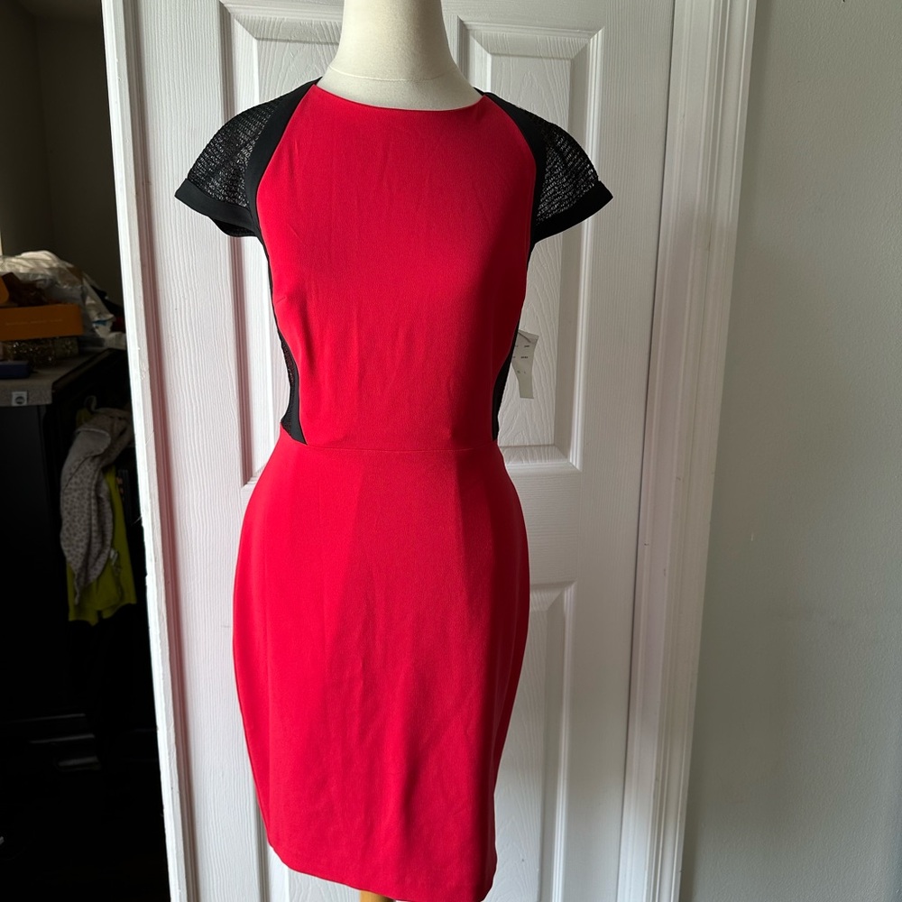Cache Beautiful Work dress with a little bit of funky to it. Size 4.